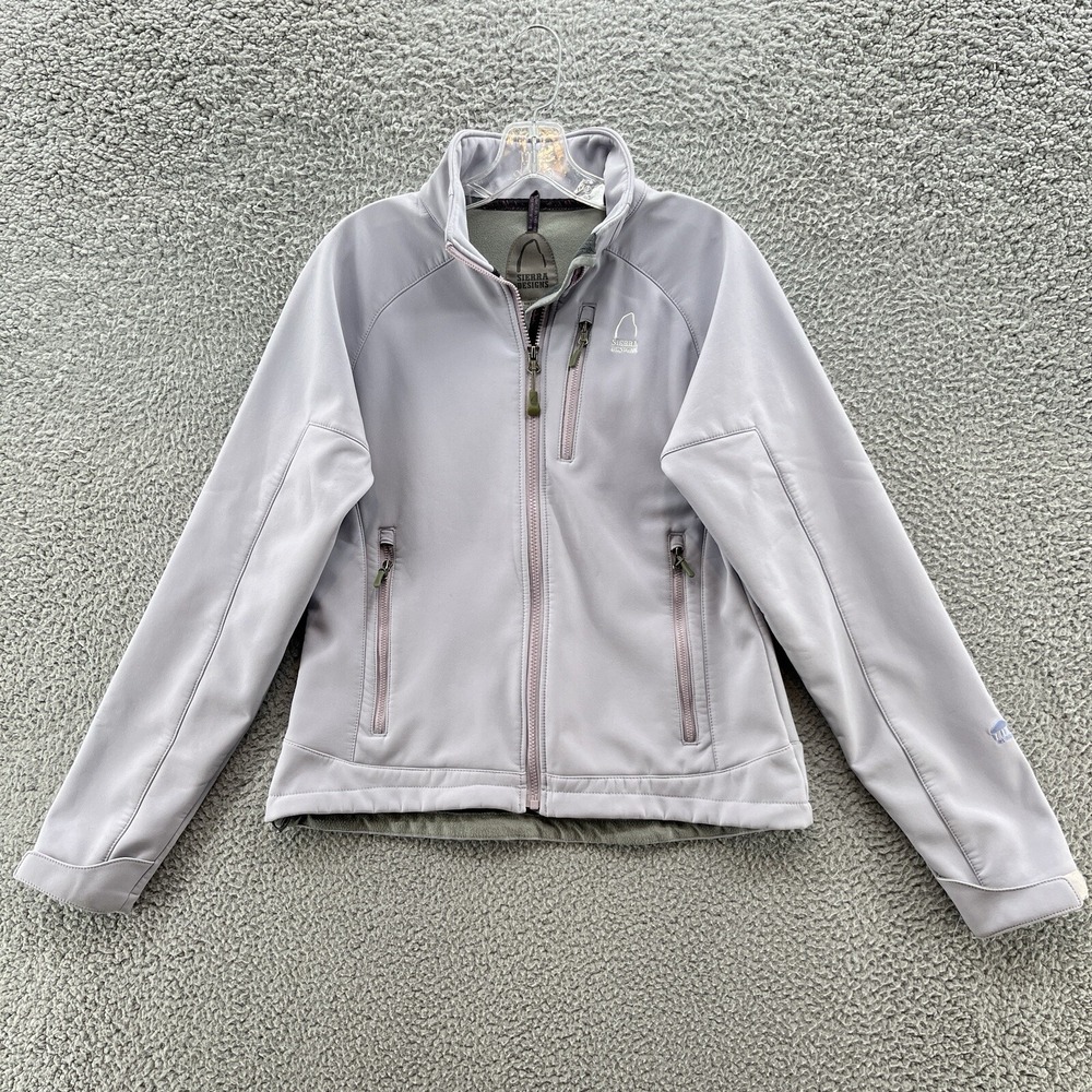 Sierra Designs Jacket Womens Medium Purple Barricade Softshell Full Zip Outdoor